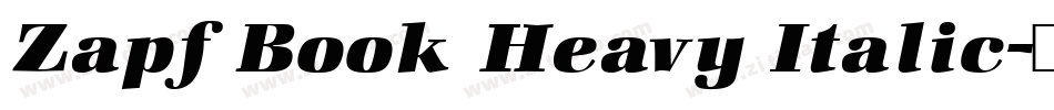 Zapf Book Heavy Italic字体转换